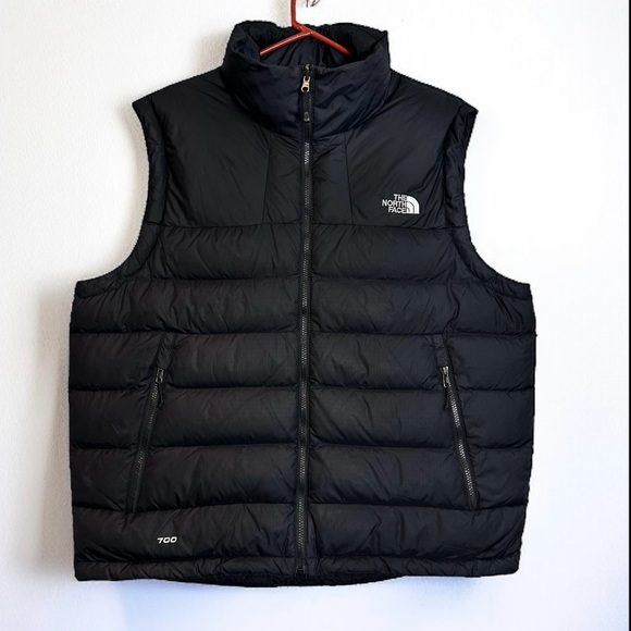 The North Face 700 Down Massif Gilet Puffer Vest Black Zip Front - Picture 1 of 16